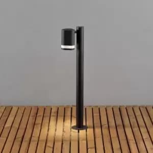 Modena Outdoor Modern Short Bollard Light Black, Transparent, IP44