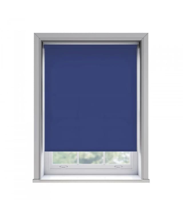 New Edge Blinds No Drill Navy Thermal Blackout Roller Blind 170cm Drop Size: 125cm Navy Unisex 125 cm
