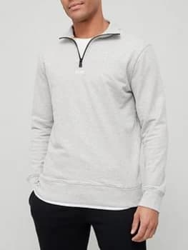 Hugo Boss Zapper Quarter Zip Jumper Grey Size M Men