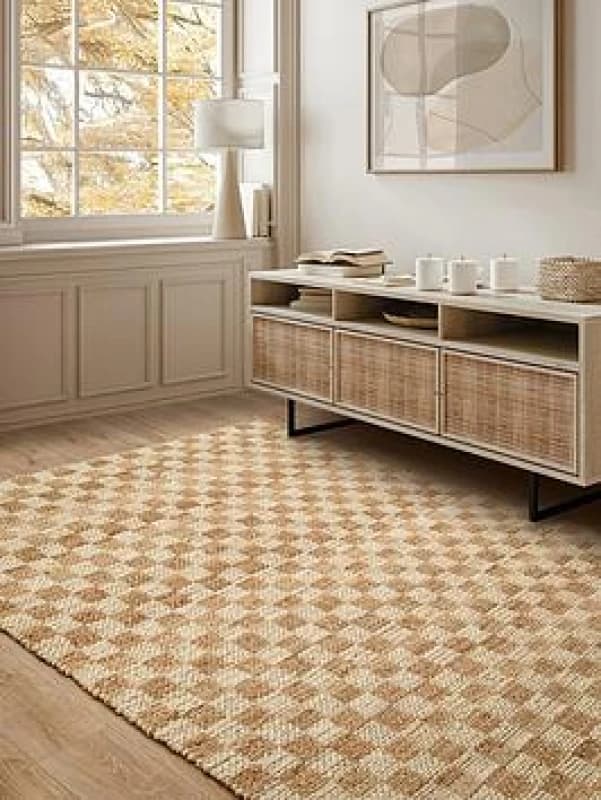 SO'HOME Naturi Hand Woven Chequerboard Rug Natural 160X230CM;200X290CM;120X170CM