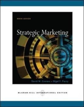 Strategic Marketing by David W Cravens Paperback