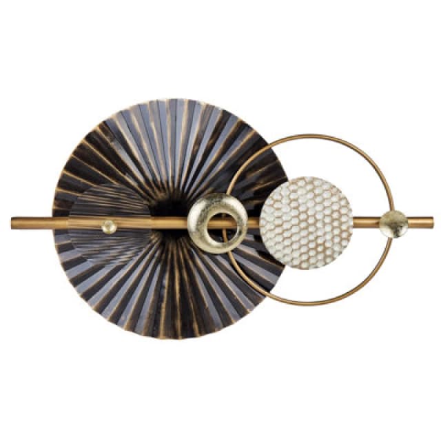 Beliani Wall Decor Ruthenium Metal 59cm Black