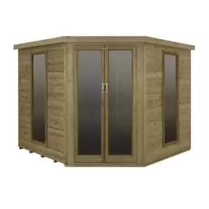 Forest Garden 8X8 Apex Tongue & Groove Summer House Natural Timber
