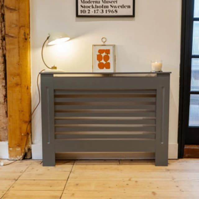 Jack Stonehouse Horizontal Slat Mdf Unpainted Wooden Radiator Cover - Medium - 112Cm (W) X 81.5Cm (H) X 19Cm (D)