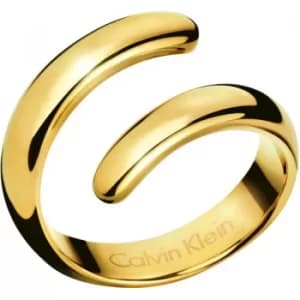 Ladies Calvin Klein PVD Gold plated Size J Embrace Ring