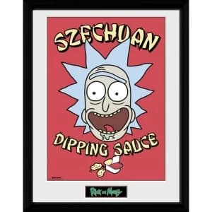 Rick and Morty Szechuan Dipping Sauce Framed Collector Print