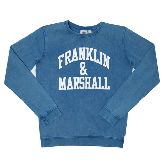 Franklin and Marshall Vintage Arch Crew Sweat - Blue Blue 9 - 10 Years