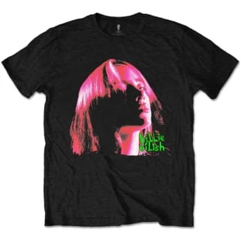 Billie Eilish - Neon Shadow Pink Unisex Large T-Shirt - Black