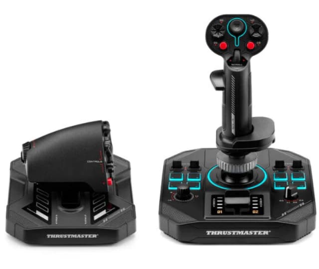 Back to the Office Thrustmaster Sol-R 4 HOTAS Black USB Joystick + engine control lever Analogue / Digital PC 2960945