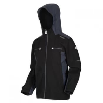 Regatta Junior Highton II Waterproof & Breathable Jacket - Black/Ash