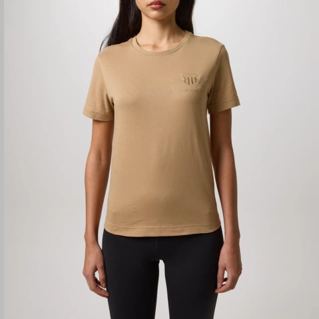 Gant Tonal Archive Shield T-Shirt - Beige Beige 8