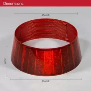 Glossy Christmas Tree Skirt - Red