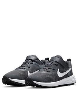 Nike Childrens Revolution 6 - Grey/White , Grey/White, Size 11