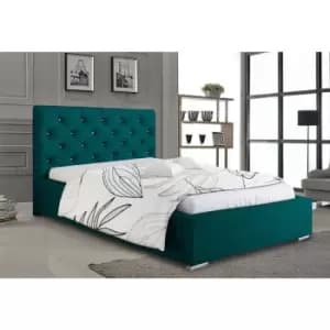 Hillary Bed Small Double Plush Velvet Green