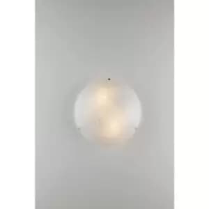 Netlighting Esagram Decorative Flush Ceiling Light, White Glass, E27 - FAN-I-ESA