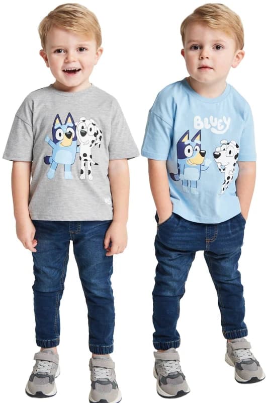 Brand Threads Bluey T-Shirt 2 pack Size: 2-3 Years Multicolor Unisex 2-3 Years