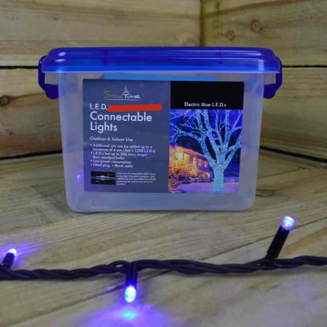 Samuel Alexander 300 Electric Blue LED Super-Long 29.9m Connectable Lights on a Black Cable Blue unisex