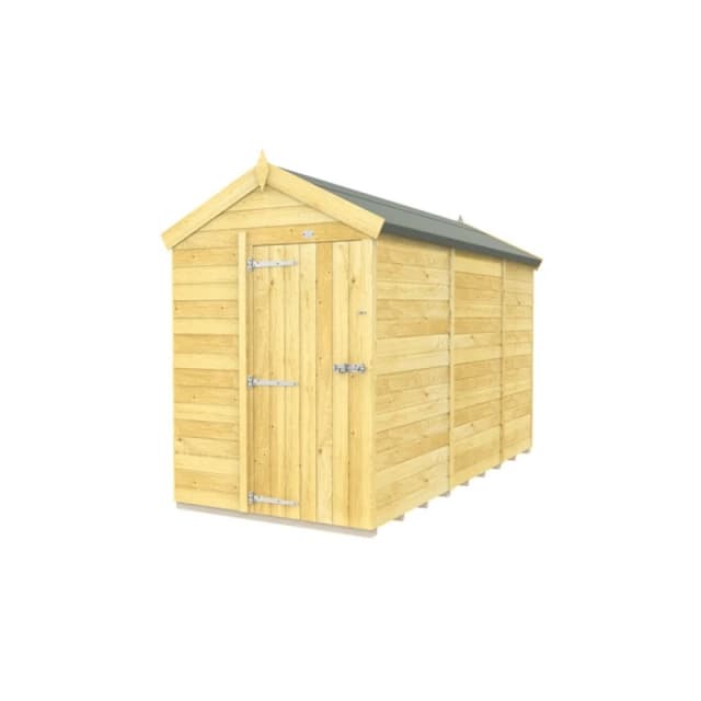 Buttercup Farm 5 x 11 Feet Apex Shed - Single Door W/O Window - L329 x W147 x H217cm in Brown Brown Unisex