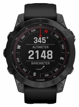 Garmin 010-02540-21 fenix 7 Sapphire Solar Carbon Grey DLC Watch