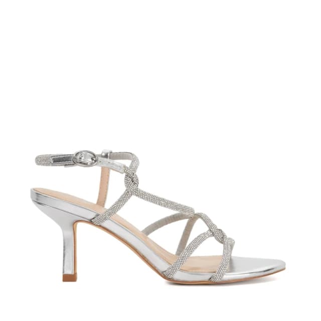 Dune London Malfi Heeled Sandals Silver female 4 (37)