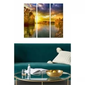 MDF2648238 Multicolor Decorative MDF Painting (3 Pieces)