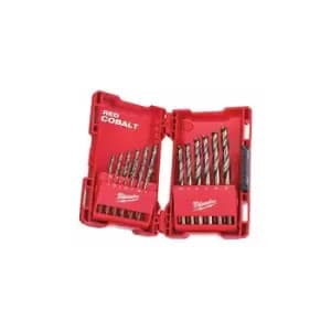 Milwaukee Kit CX Plastic de 19 Brocas HSS-G Cobal