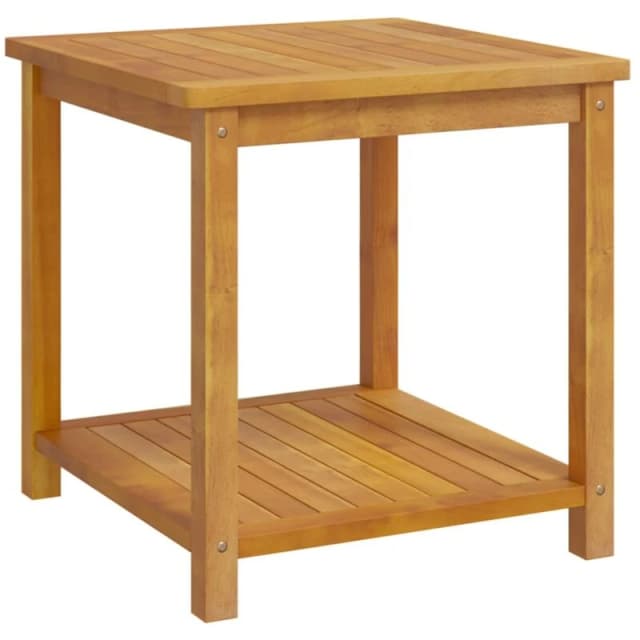 vidaXL Solid Acacia Wood Side Table 45x45x45cm Living Room Furniture Stand