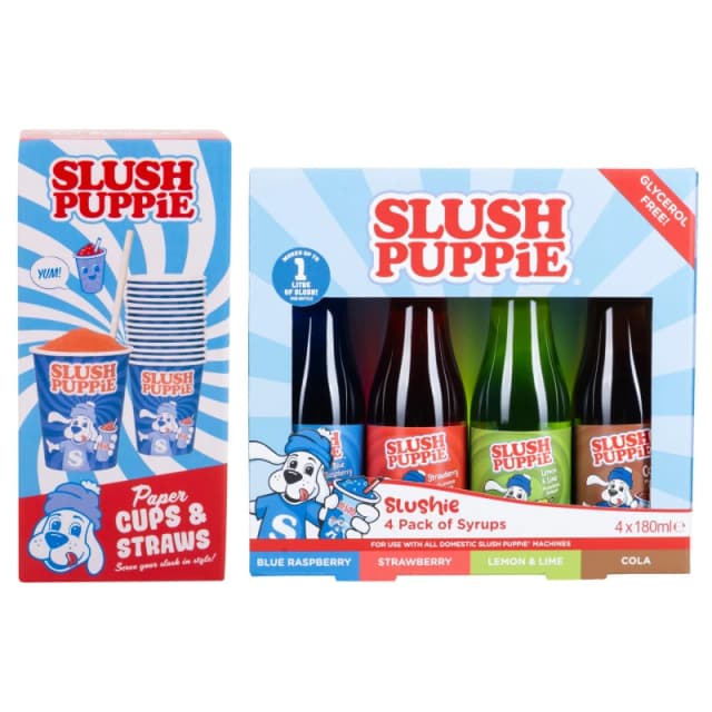 Slush Puppie 4 Pack Syrups & Paper Cups Gift Set Multi unisex One Size