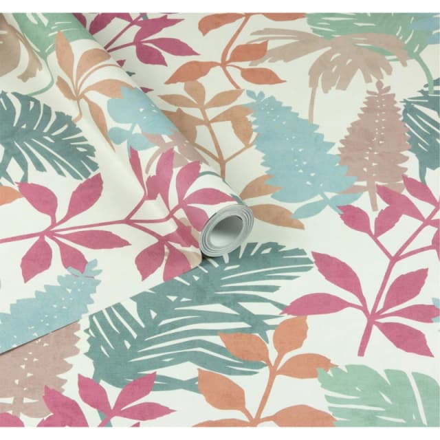Arthouse Fun Leaf Soft Multi Wallpaper Multicoloured unisex One Size