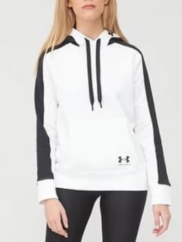 Urban Armor Gear Rival Flece Graphic Hoodie, White/Black, Size L, Women
