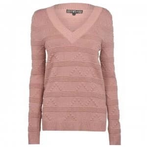Biba Biba V Neck Stitch Jumper - Sparkle