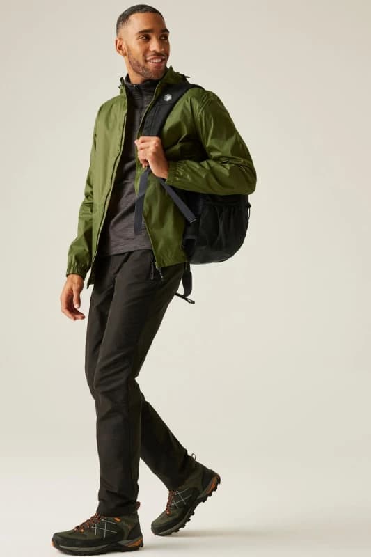 Regatta Regatta Men 'Pack-It III' Waterproof Packaway Jacket in Bottle Green Size: Medium Bottle Green M Male 5063019983318