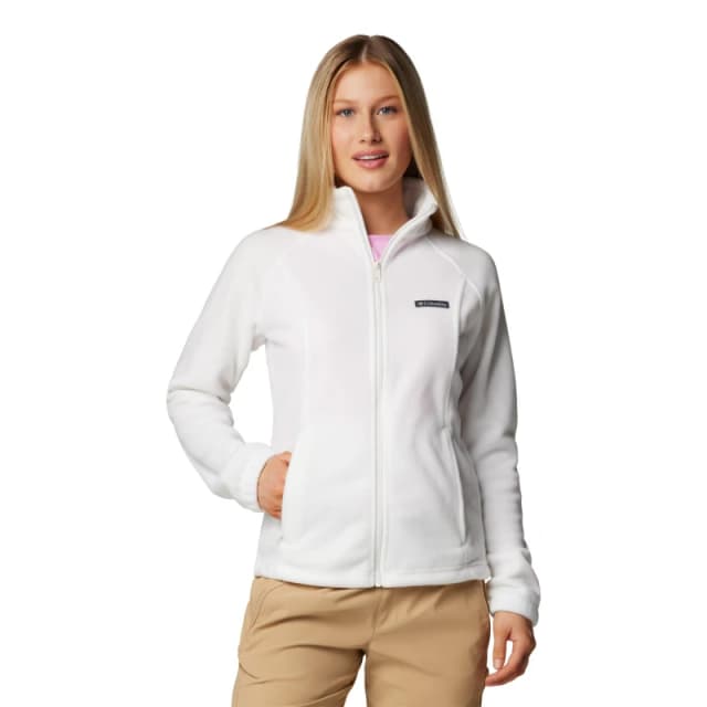Columbia Womens Benton Full Zip Fleece White female 8 (XS)