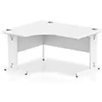 dynamic Left-hand Desk Impulse ICDLW14WWHT White 1400 mm x 25mm x 730 mm