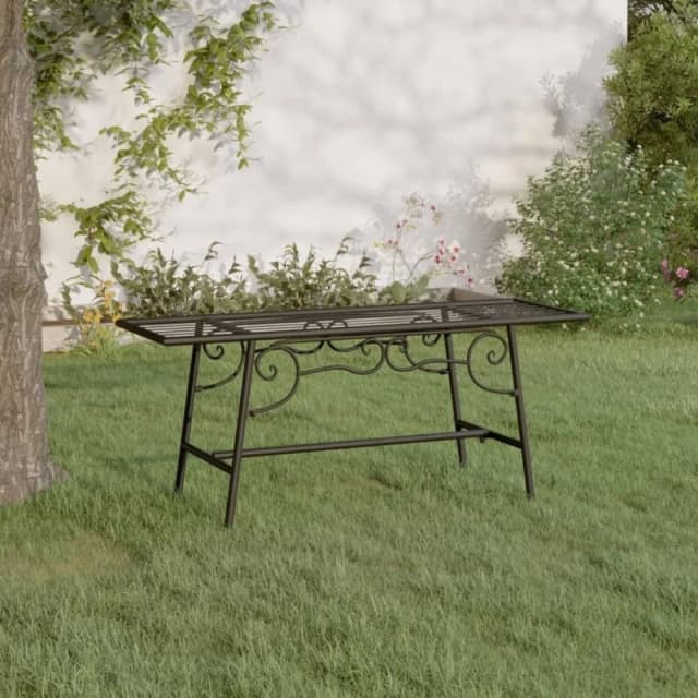 VIDAXL Tree Bench 110cm Black Steel Vidaxl 8720286837962