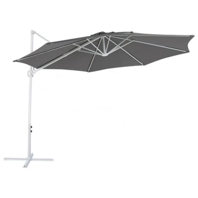 Beliani Cantilever Parasol 295cm Savona Ii Dark Grey