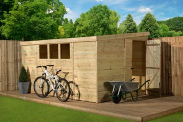 Empire Sheds Empire 3000 Pent 10X6 Pressure Treated Tongue And Groove Wooden Garden Shed Door Right Side Panel (10' X 6' / 10ft X 6ft) (10X6)