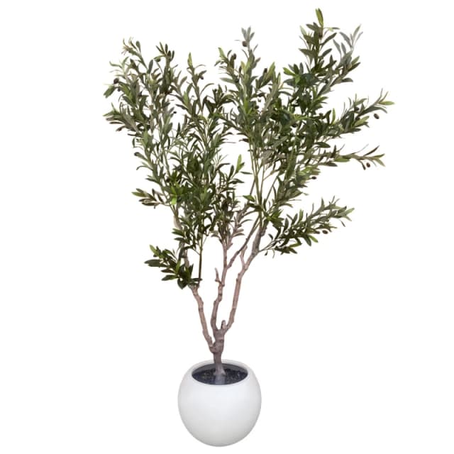N/A 200cm XXL Artificial Olive Tree with Decorative Planter