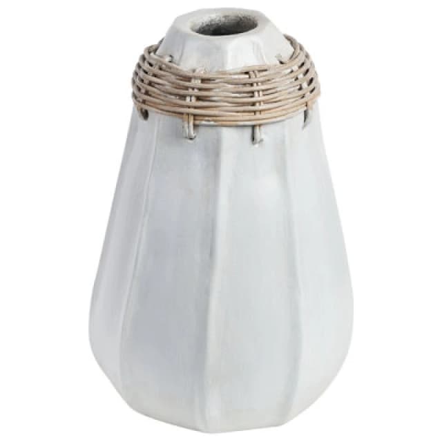 Beliani Decorative Vase Kampar Ceramic 30 Cm White