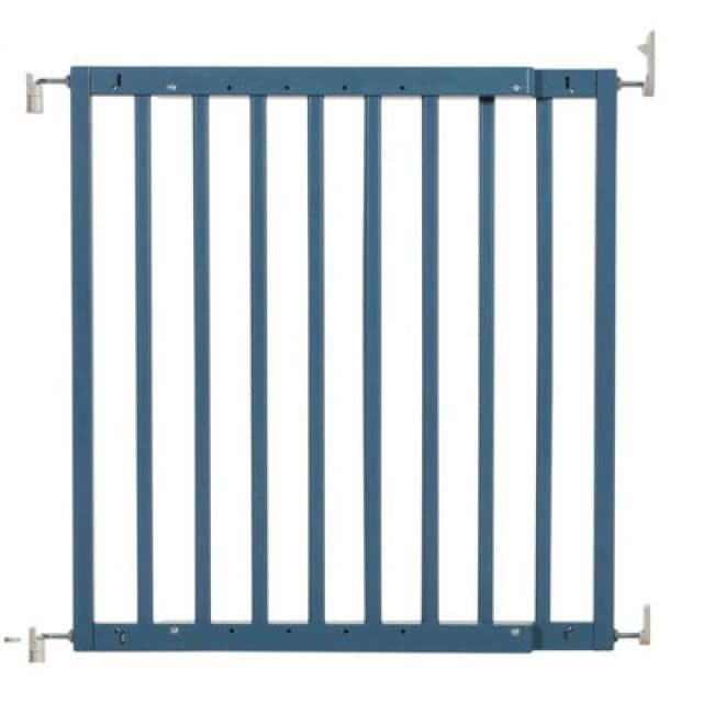 Safetots Chunky Wooden Screw Fit Stair Gate, Azure Blue, 63.5Cm - 105.5Cm, Wood Baby Gate, Screw Fit Safety Barrier