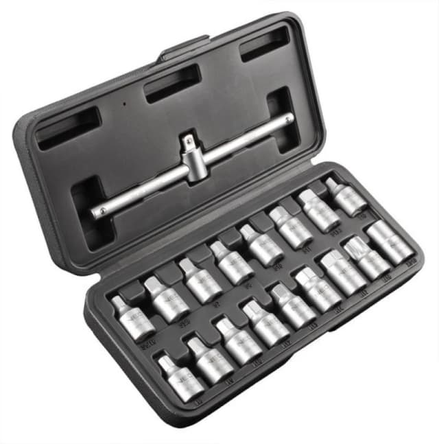 NEO TOOLS 11-235 Socket set Drive: 3/8Inch, Number of tools: 18, Spline Socket set (5840)
