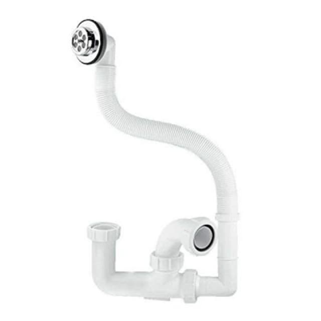 McAlpine FJ10 75mm Seal Bath Trap with Flexible Overflow White