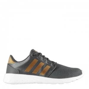 adidas Qt Racer Womens Trainers - DkGrey/Gold/Wht