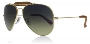 Ray-Ban RB3422Q Sunglasses Shiny Gold 001/M9 Polariserade 58mm