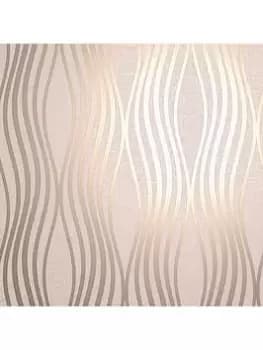 Fine Decor Quartz Wave Wallpaper In Blush