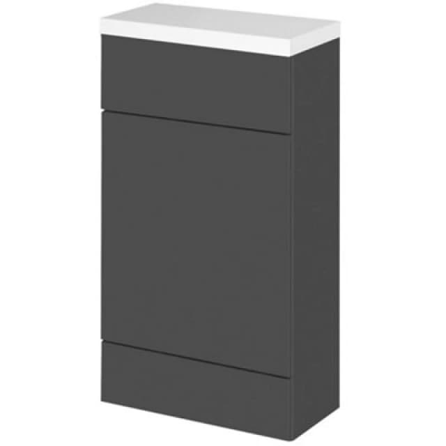 Hudson Reed Fusion 500mm Back To Wall Wc Unit & Top, Slimline Mfc Cabinet, Gloss Or Textured Woodgrain, 5 Year Guarantee