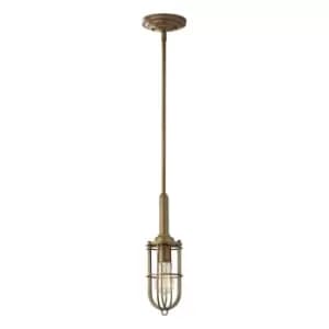 1 Bulb Ceiling Pendant Light Fitting Dark Antique Brass LED E27 60W Bulb