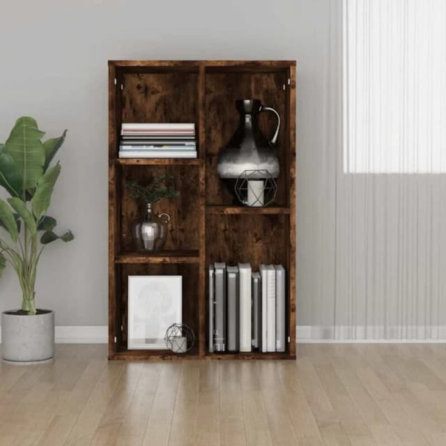 VIDAXL Book Cabinet/Sideboard Smoked Oak 50x25x80cm Engineered Wood Vidaxl 8720845735333