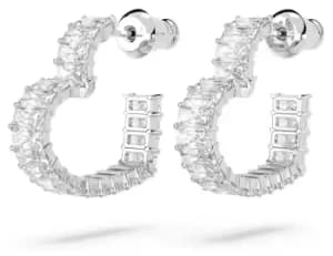 Swarovski 5653170 Matrix Heart Hoop Earrings Rhodium Jewellery