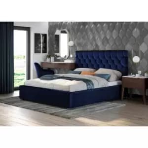 Envisage Trade - Rosiana Upholstered Beds - Plush Velvet, Double Size Frame, Blue - Blue